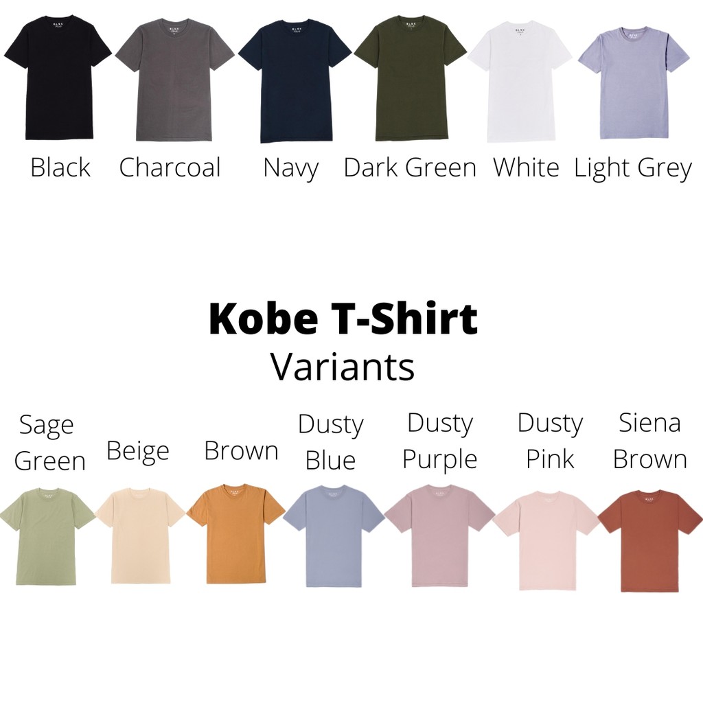 Kaos Polos Pria Katun Cotton Combed Premium 30s Lengan Pendek - Blank Apparel - Kobe T shirt