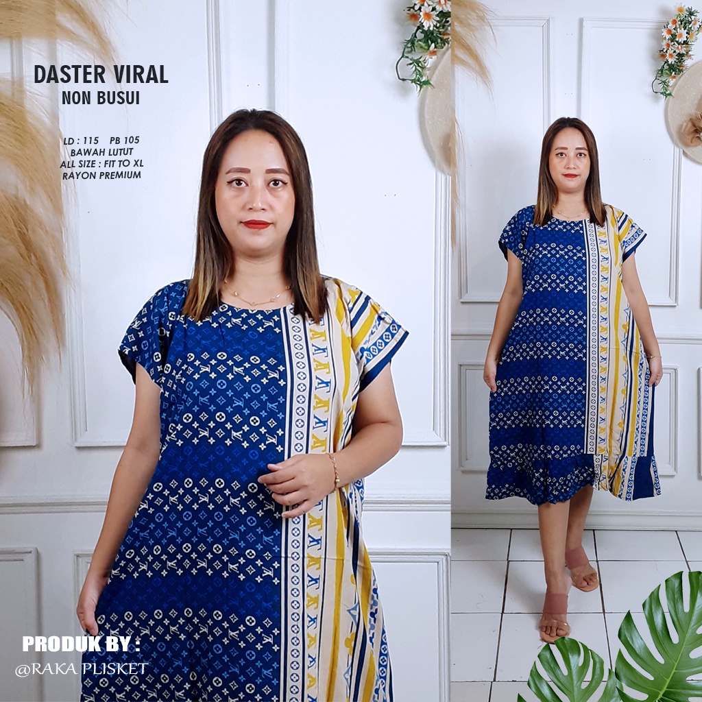 DASTER RUFFLE | DASTER VIRAL MOTIF | DASTER KEKINIAN | DASTER RAYON MURAH BAWAH LUTUT NON BUSUI-MOTIF 37