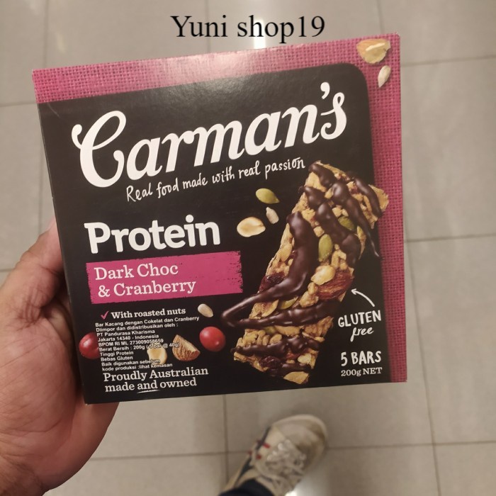 

carman dark chocolate cranberry 200g