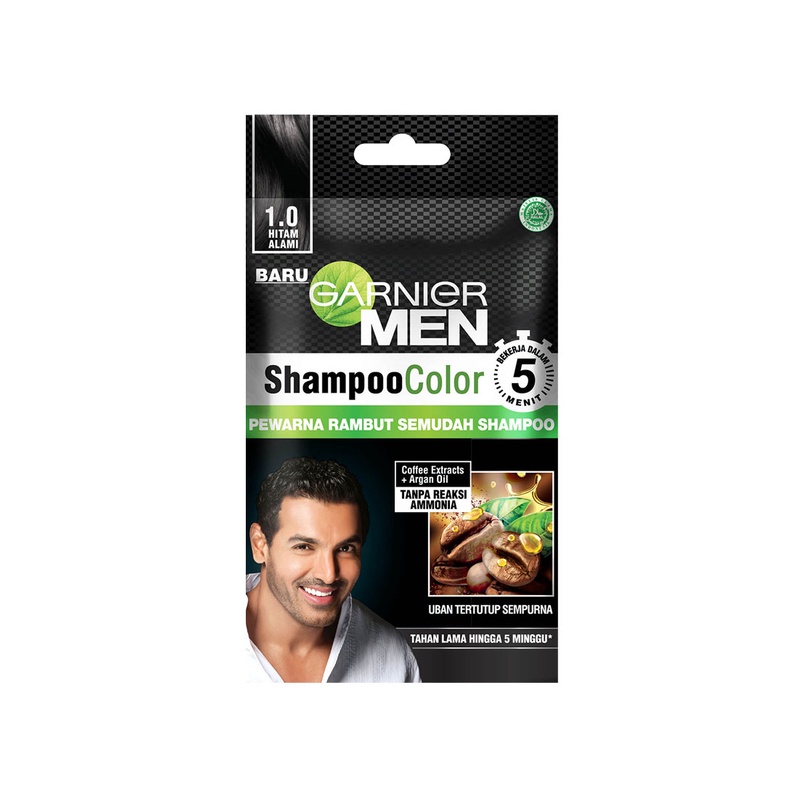 Garnier Men Shampoo Color Sachet / Pewarna Rambut Pria