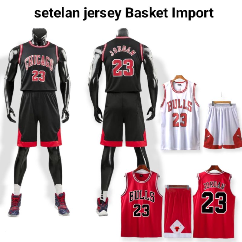 setelan jersey basket jordan import   baju basket setelan jordan premium