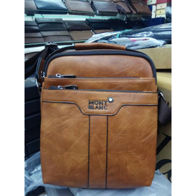 Tas Kulit Mont Blanc/Tas Selempang Kulit/Tas kulit Import Pria