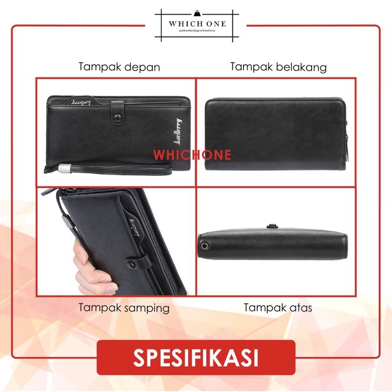 TAS SELEMPANG HANDBAG PRIA TERMURAH /    [BISA COD] Dompet Baellerry Panjang Ori Impor Hitam Coklat