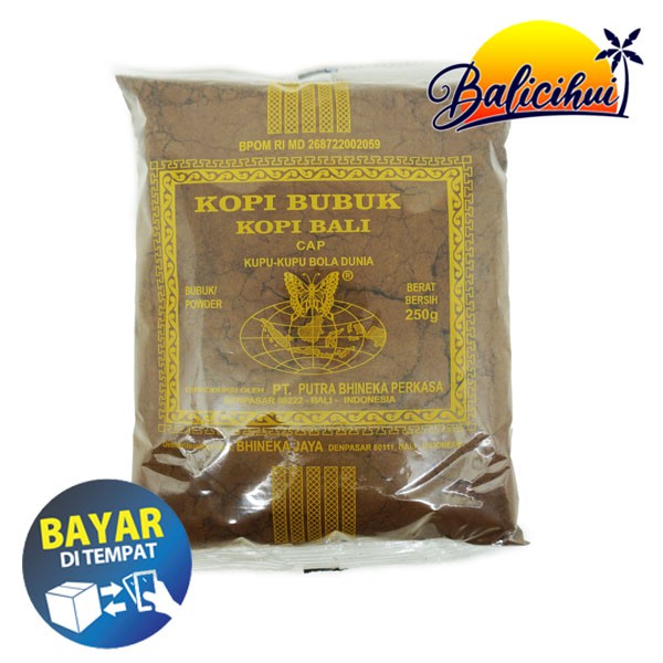 Kopi Bubuk Bali Cap Kupu Kupu Bola Dunia 250 Gram