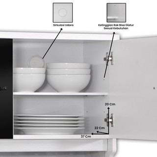 Kitchen Set Lemari Sayur Lemari Dapur Rak Piring Minimalis 3 Pintu