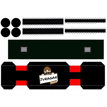 DIY Miniatur Bus Haryanto Wayang 049 Skala 30 Papercraft