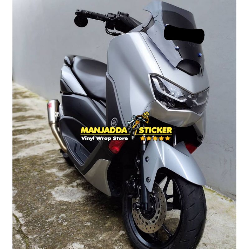 STIKER SKOTLET MOTOR WARNA SILVER GLOSSY DAN DOFF