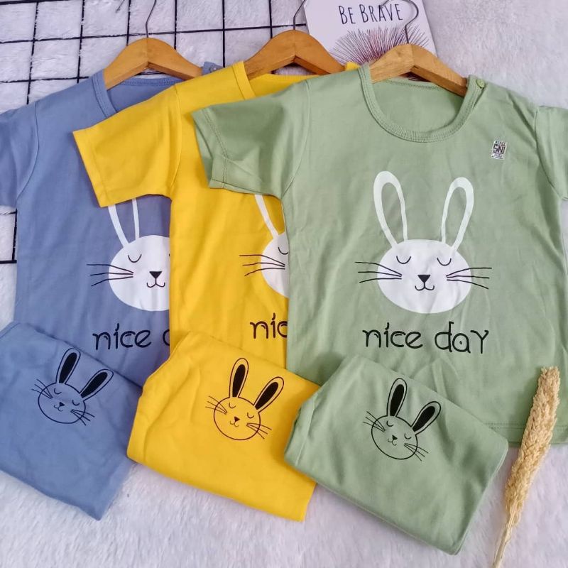 Set Kenzy Baby Mix Pendek Panjang Motif Nice Day