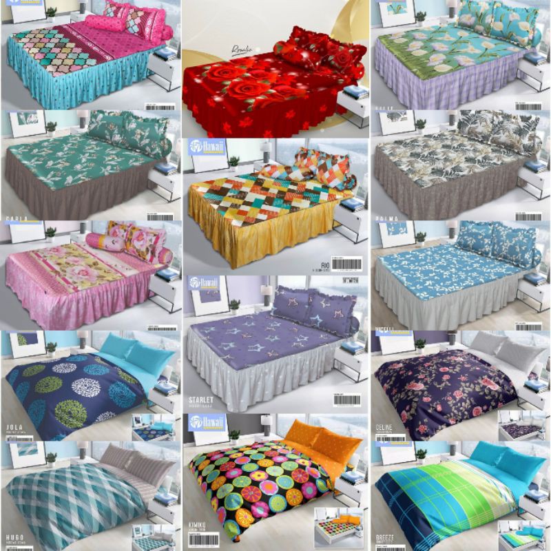 Sprei Rumbai Hawaii Size 180x200 Harumi/candy/delisa/rio/jola/lilie/vicelli/bella/vania/palma/carla