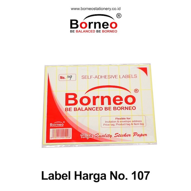 Label Harga no.107 Borneo