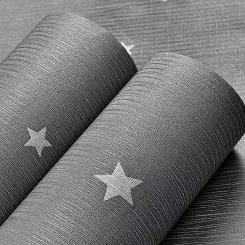 Wallpaper Sticker Diuinding Motif Bintang Abu Panjang 10M x Lebar 45CM
