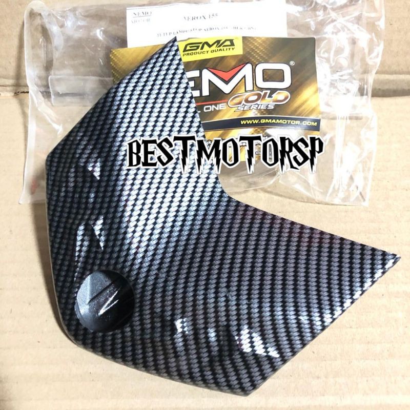 Cover Tutup Lampu Stop Aerox Nemo Karbon Cover Duck tail Belakang Aerox