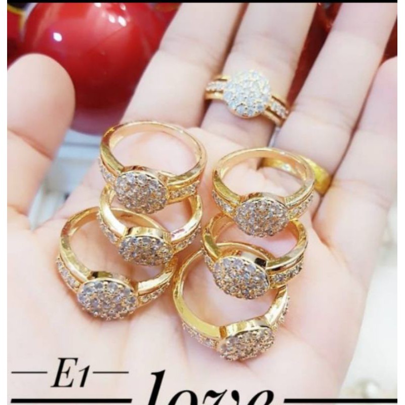 cincin kk bulat permata cantik