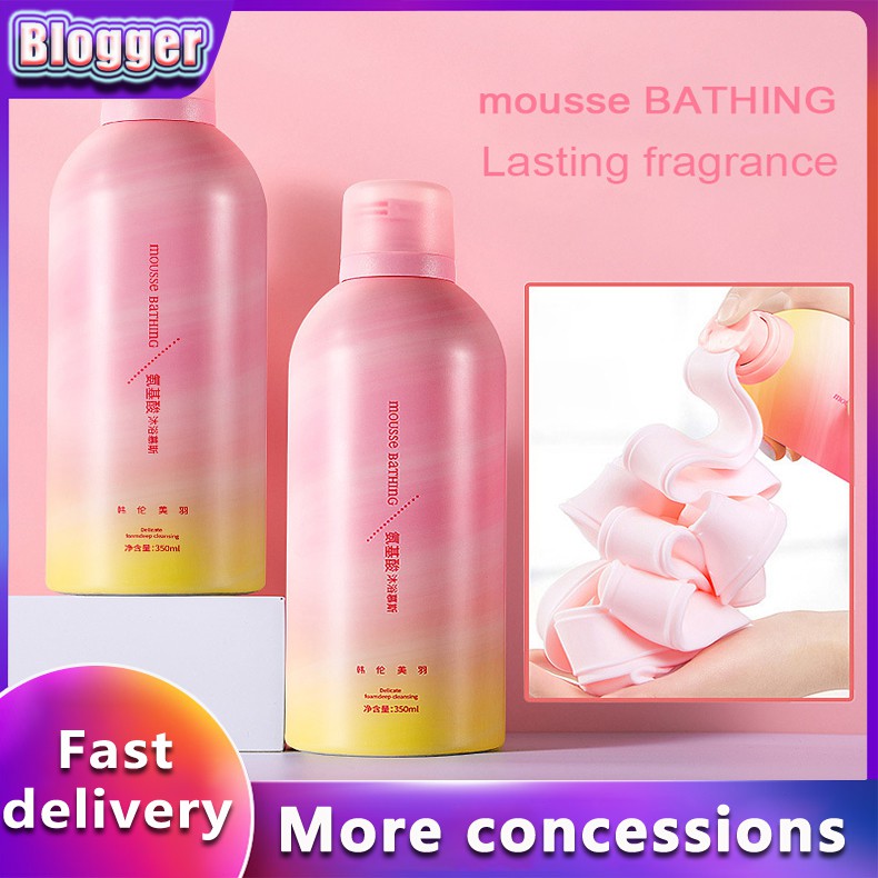 350ml Amino Acid Mousse Shower Gel Pelembab Parfum Shower Gel Cream Bath Gel Susu Tubuh