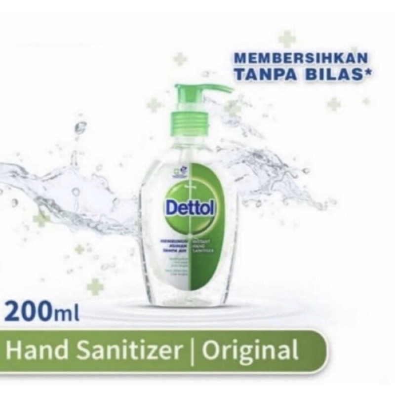 Dettol hand sanitizer pump 200 ml ( membunuh kuman di tangan )