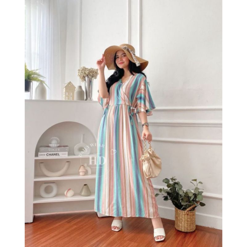 Daster Jumbo Model Kimono Busui Tali Samping Kekinian BEST Seller Kareen Dress