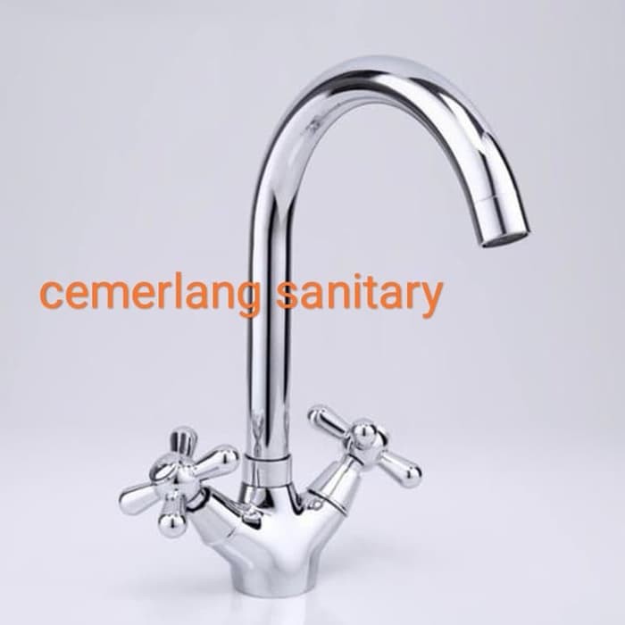 kran sink panas dingin putar/kran cuci piring tanam mdel wasser