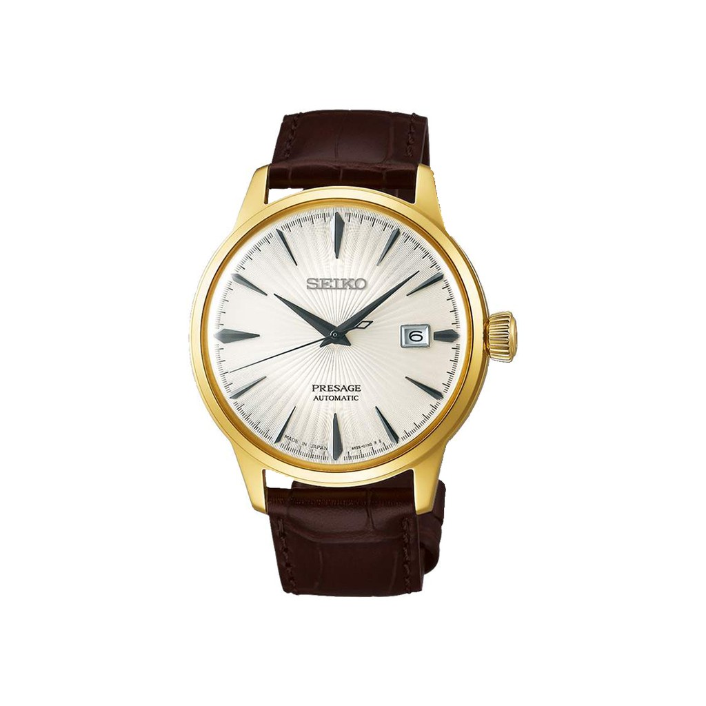 Jam Tangan Pria Seiko Original Garansi Resmi SRPB44J1 SRPB44 Strap Brown Leather Strap Kulit