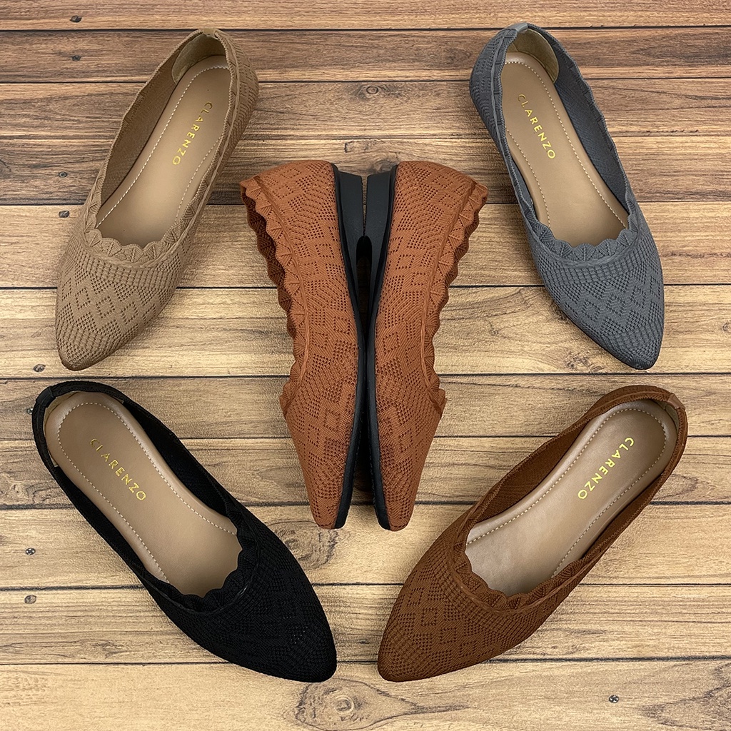 Sepatu Flat Wanita Rajut Import LC19 ~ Clarenzo