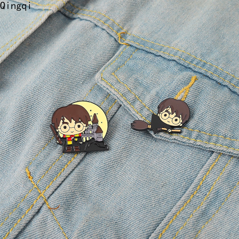 Bros Pin Enamel Desain Kartun Harry Potter Untuk Anak Laki-Laki