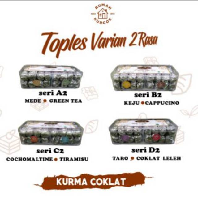 

Kurma Coklat Rumah kurcok Mix 2Varian Rasa 500gram