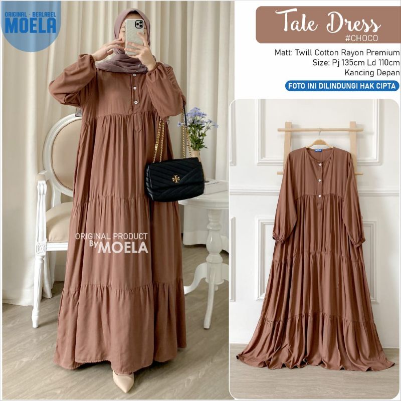 Tale Dress by Moela / Gamis rayon / Gamis Polos
