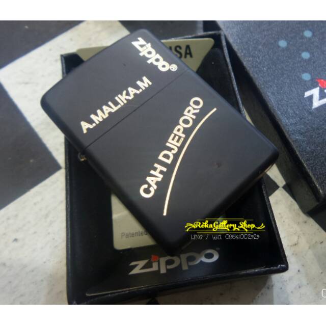 Korek api zippo custom grafir cetak nama logo gambar ucapan hadia pria wanita unisex