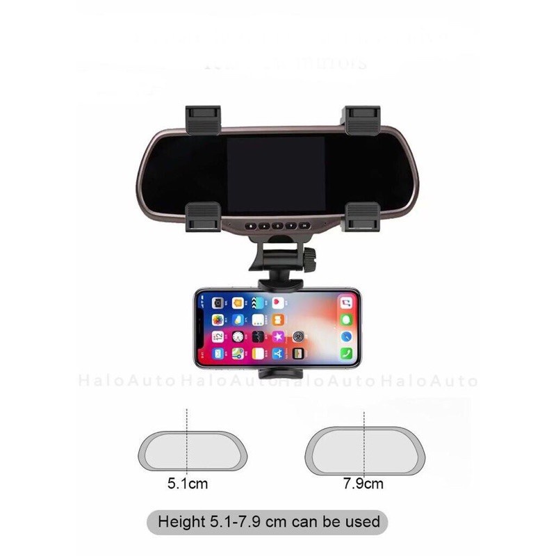 360 ° Bracket Klip Mount Sun Visor Mobil Stand Holder Handphone / GPS Kompatibel Android