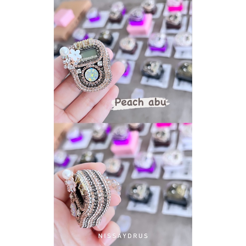 Nisa Aydrus - List Gold Tasbih Digital Cantik Swarovski LED Custom Nama