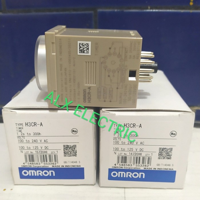 Cindiashope Timer Omron H3Cr-A 11 Kaki / 11 Pin 220V Ac Original