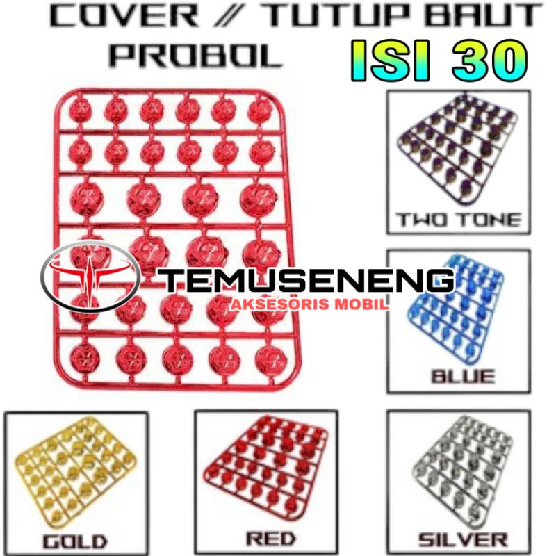 Isi 30 Cover Baut Tutup Baut Monel Warna Probol Flower Probolt Baut Variasi Thailook