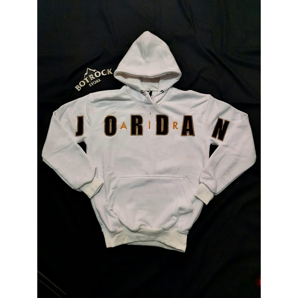 SWEATER HOODIE AIR JORDAN BIG FONT (WHITE)