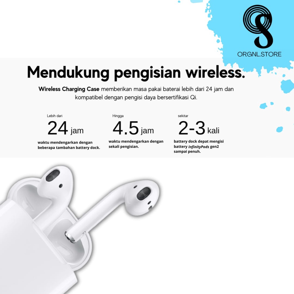 Infinity Pods 2nd Generation With Wireless Charging Case By Original Store Indonesia-1