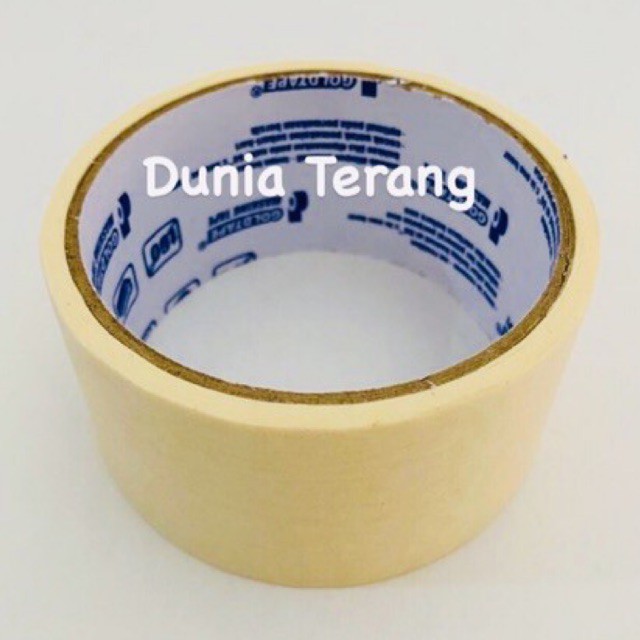 6PCS Isolasi Kertas 48 mm GOLDTAPE Masking Tape 2in GOLD TAPE Lakban Kertas