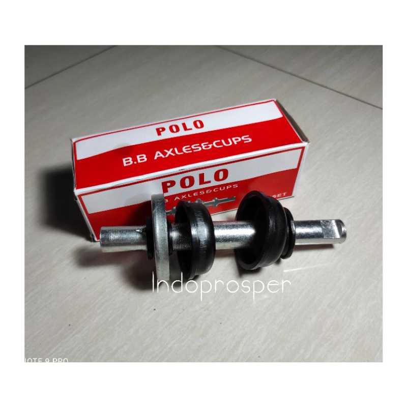 As Tengah As Gir Depan Sepeda Onthel Keroncong Besar BB Axle & Cups