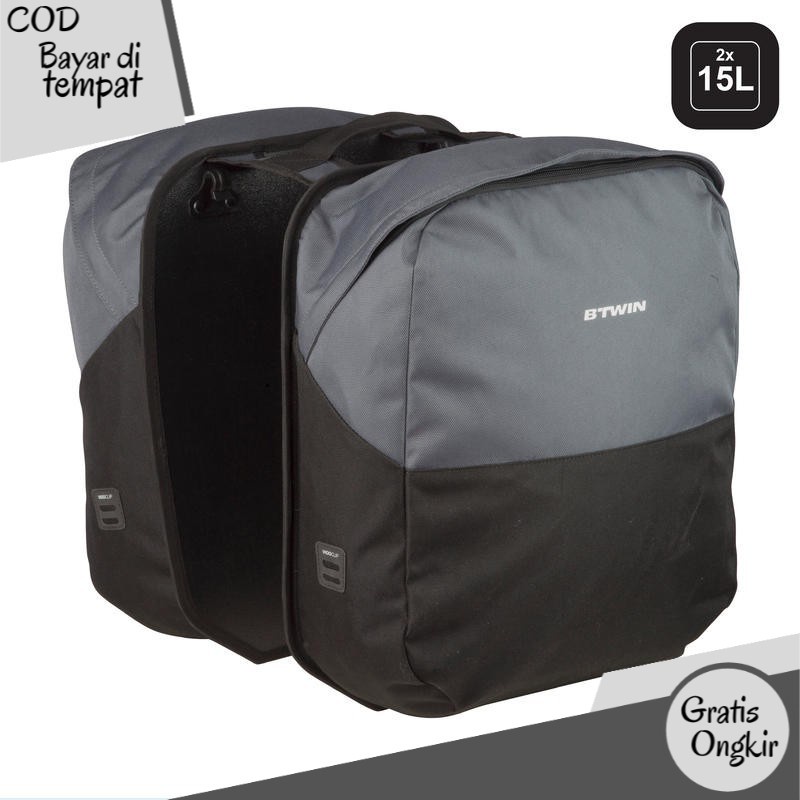 Decathlon Btwin Tas Pannier Double 100 2X15L - 8385328 TN2