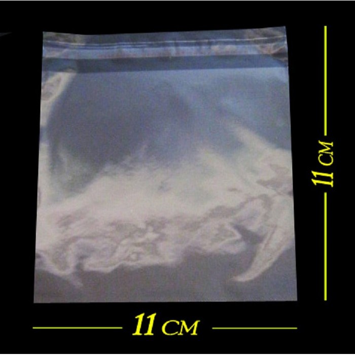 

Plastik Kemasan Makanan - Kue ( ada perekat ) OPP Ukuran 11 X 11 Cm