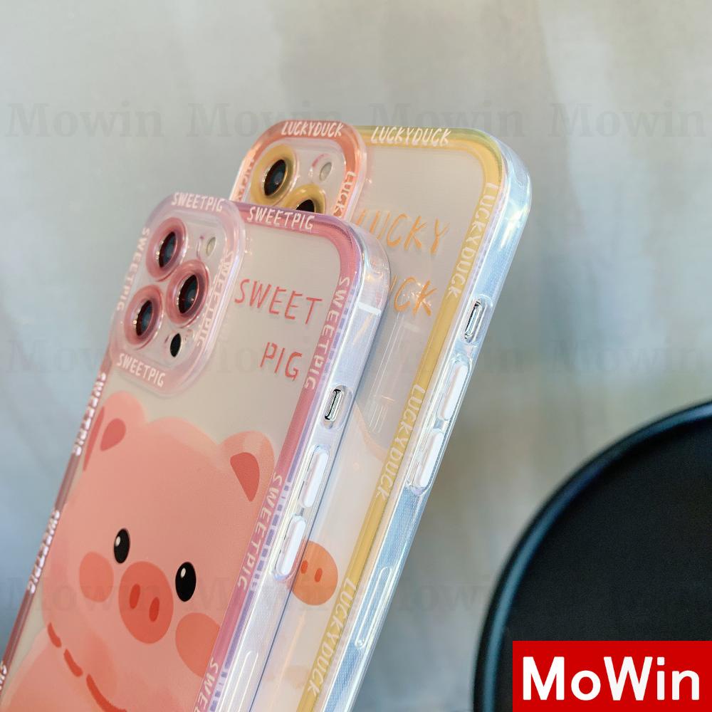 iPhone Case Silicone Soft Case Clear Case Square Edge Angel Eyes Camera Full Coverage Protection Shockproof Pink Yellow Cartoon Cute Style For iPhone 13 Pro Max iPhone 12 Pro Max iPhone 11 Pro Max iPhone 7 Plus iPhone XR XS MAX 7 7/8/S X/XS Pro Max Plus