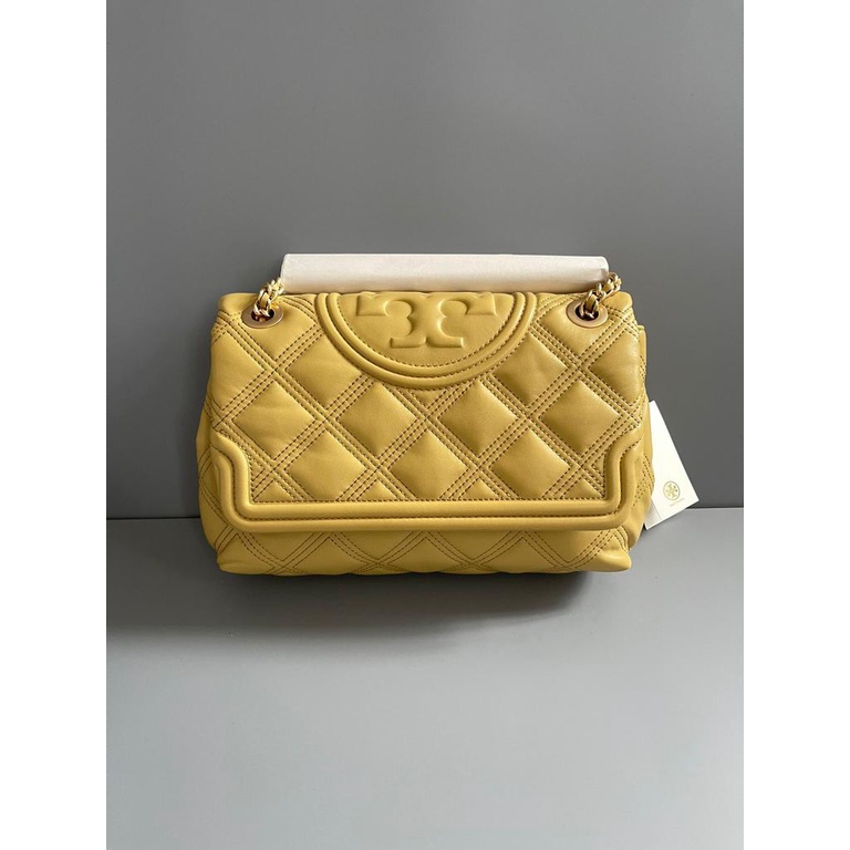 Tas Tory Burch Fleming Soft Medium Beeswax New Original