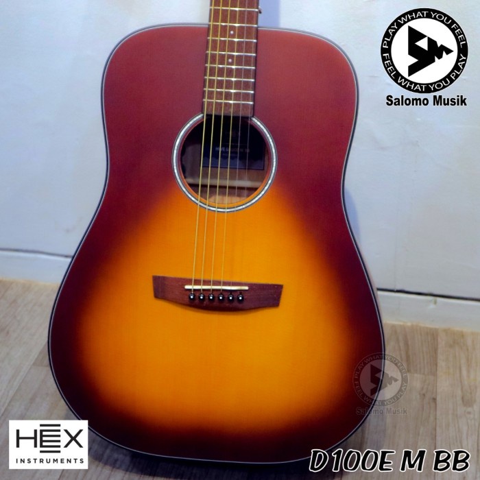 SALE Gitar Akustik Elektrik Hex D100 EMBB