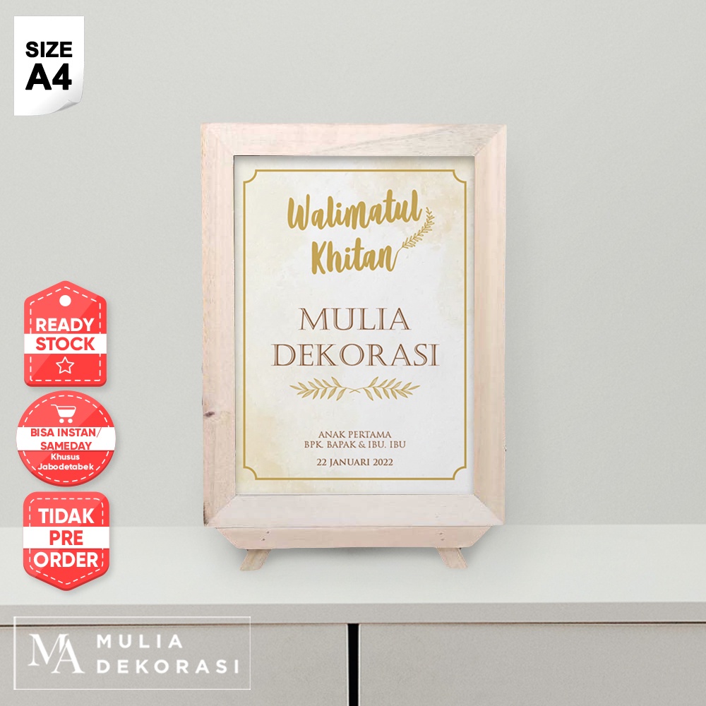 Template Gambar Papan Print Laser Ukuran A4 Lengkap Dengan Papan Custom 4 7 Bulan Khitan Aqiqah Syukuran