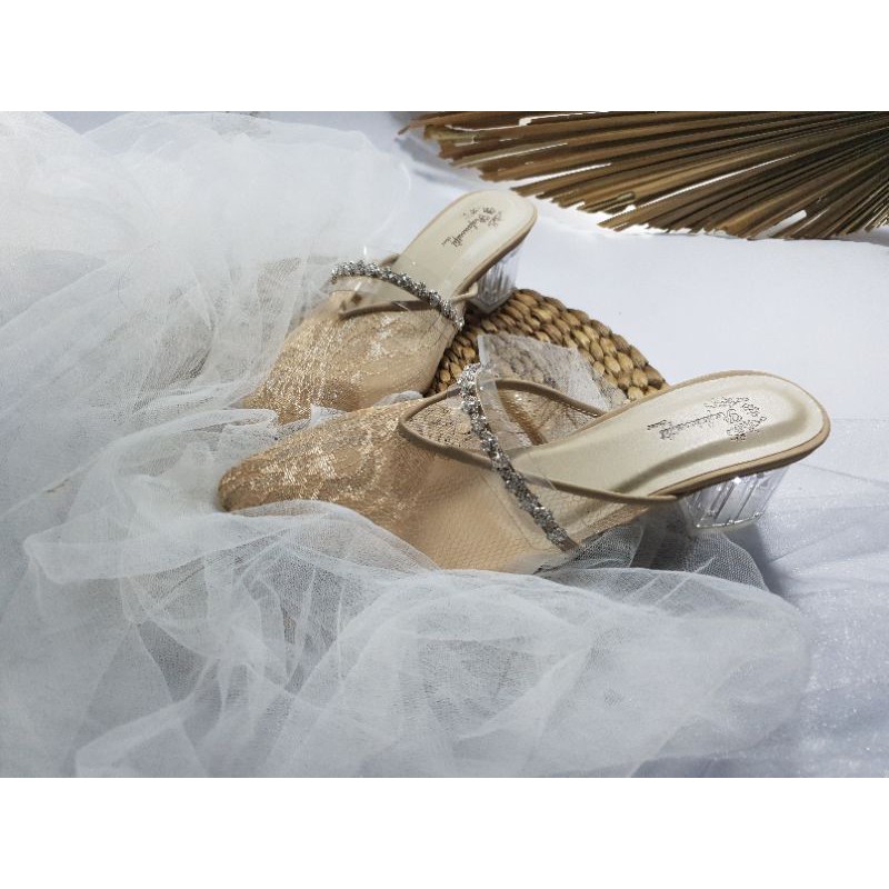 sepatu azwa cream sepatu cream cantik sepatu wedding