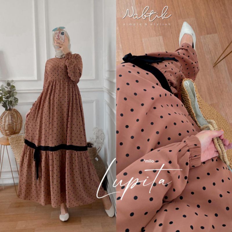 GAMIS DEWASA MOTIF POLKADOT/GAMIS MOTIF TERBARU 2022