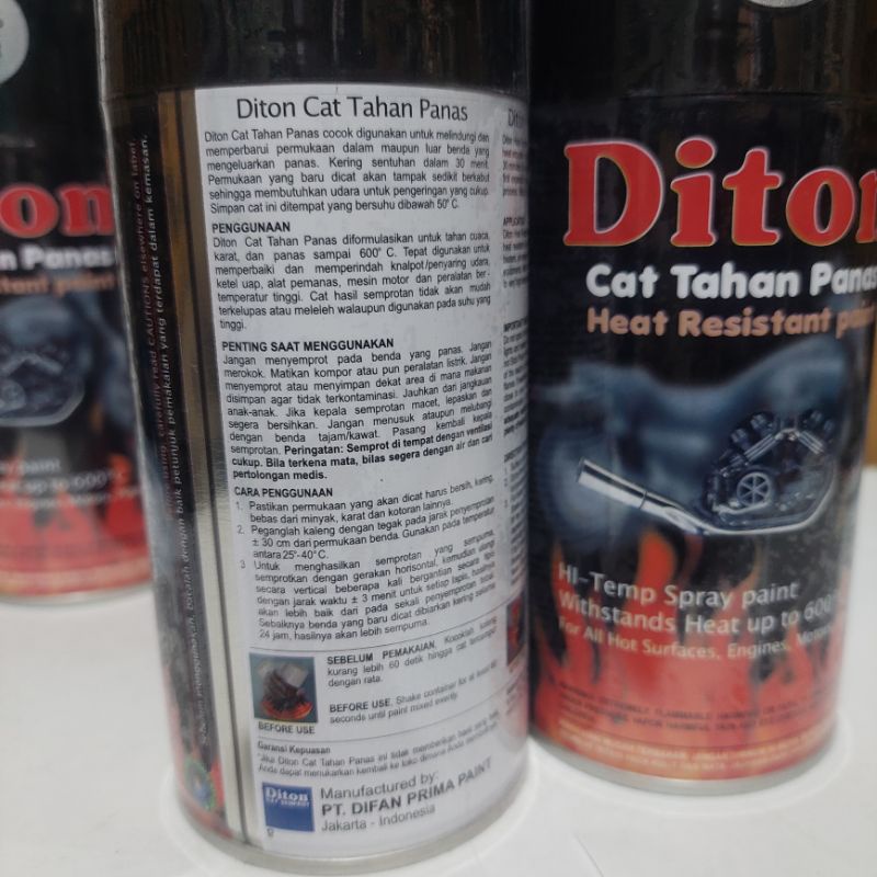 Pilok Pilok Cat Diton Anti Panas Silver Hi Temp Silver (Hi-Temp) Tahan Panas Untuk Knalpot Blok Mesin