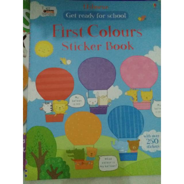 

First colours stiker book, usborne #BBWBooks