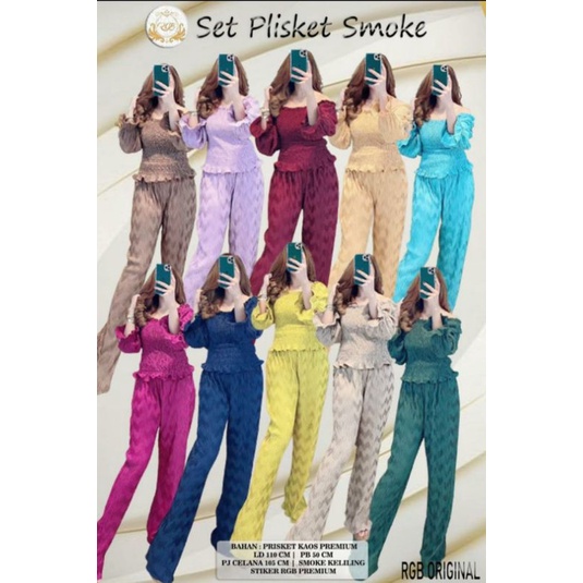 TERBARU SETELAN WANITA // SET PLISKET/PRISKET SMOKE BY RGB ORIGINAL