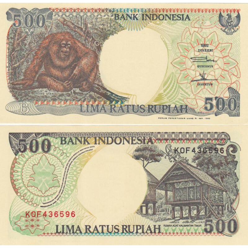 500 Rupiah Uang Lama th 1992 Unc Asli