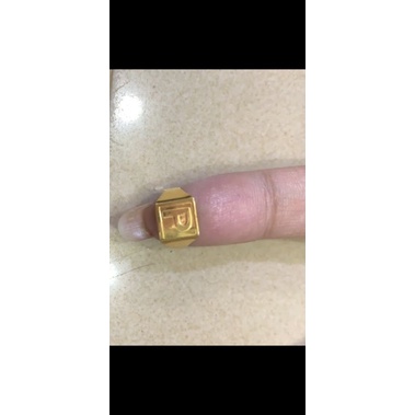 cincin bayi huruf p emas asli kadar 875