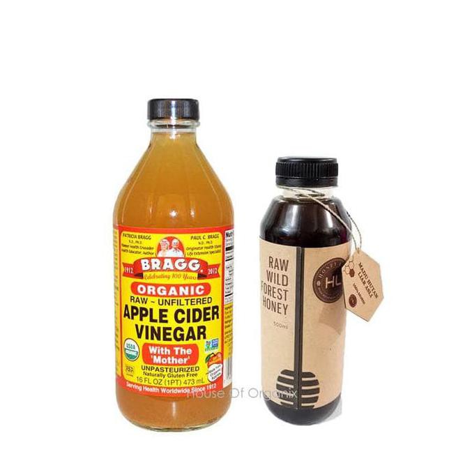 

Bragg Apple Cider Vinegar 473 Ml + Honey Life Raw Wild Forest - 500 Ml Studio.Abrarr