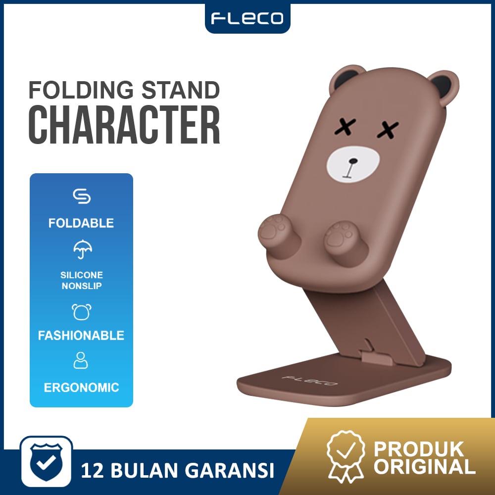 folding stand karakter holder hp meja karakter FLECO PHONE STAND HOLDER HALTER - Garansi 1 Tahun Rusak Ganti Baru